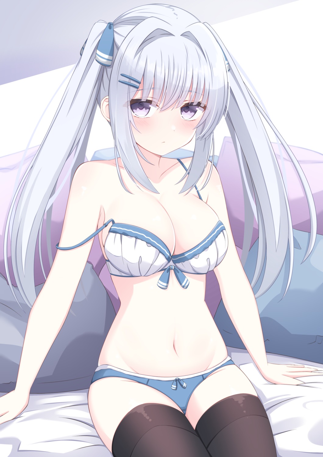 bra pantsu suzunashi_rei thighhighs