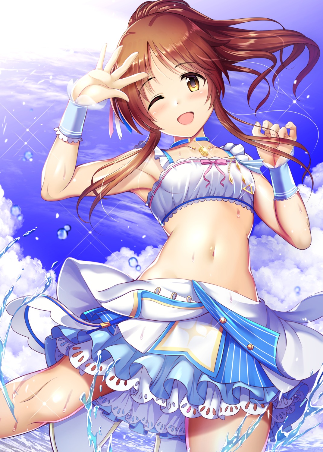 ment takamori_aiko the_idolm@ster the_idolm@ster_cinderella_girls wet