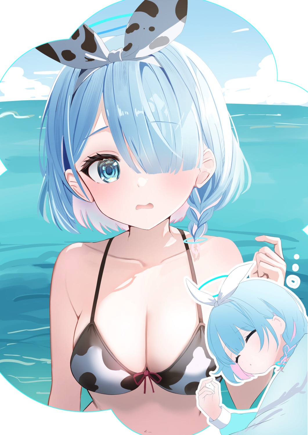 arona_(blue_archive) bikini_top blue_archive halo swimsuits touyou_(39kir)