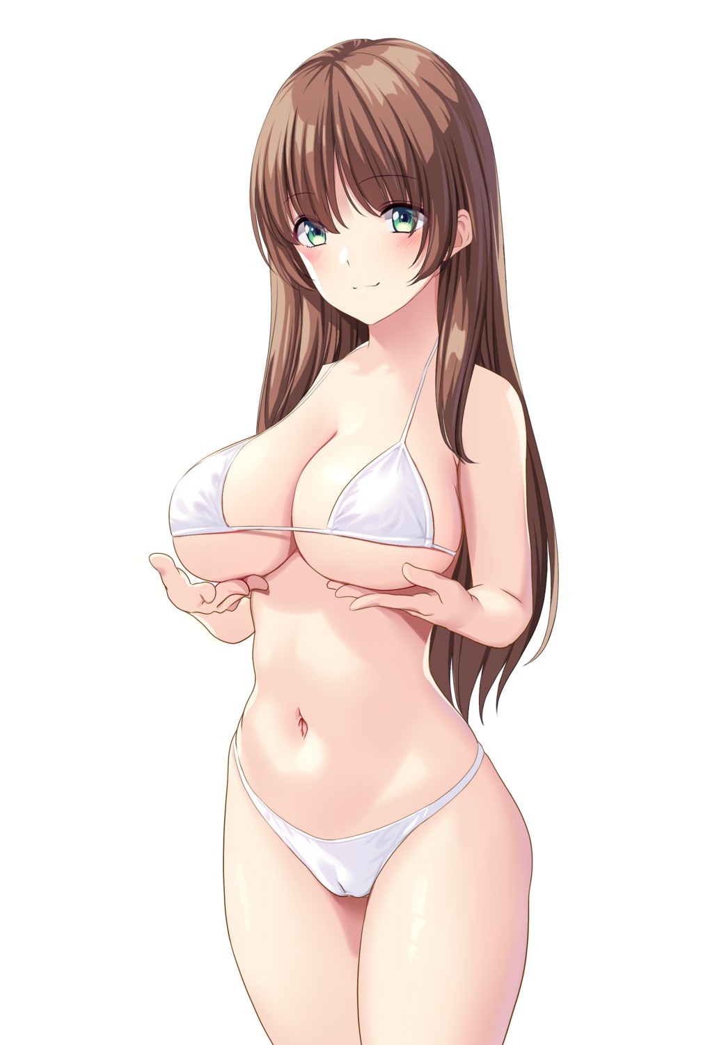 bikini breast_hold cameltoe marui_koishi swimsuits