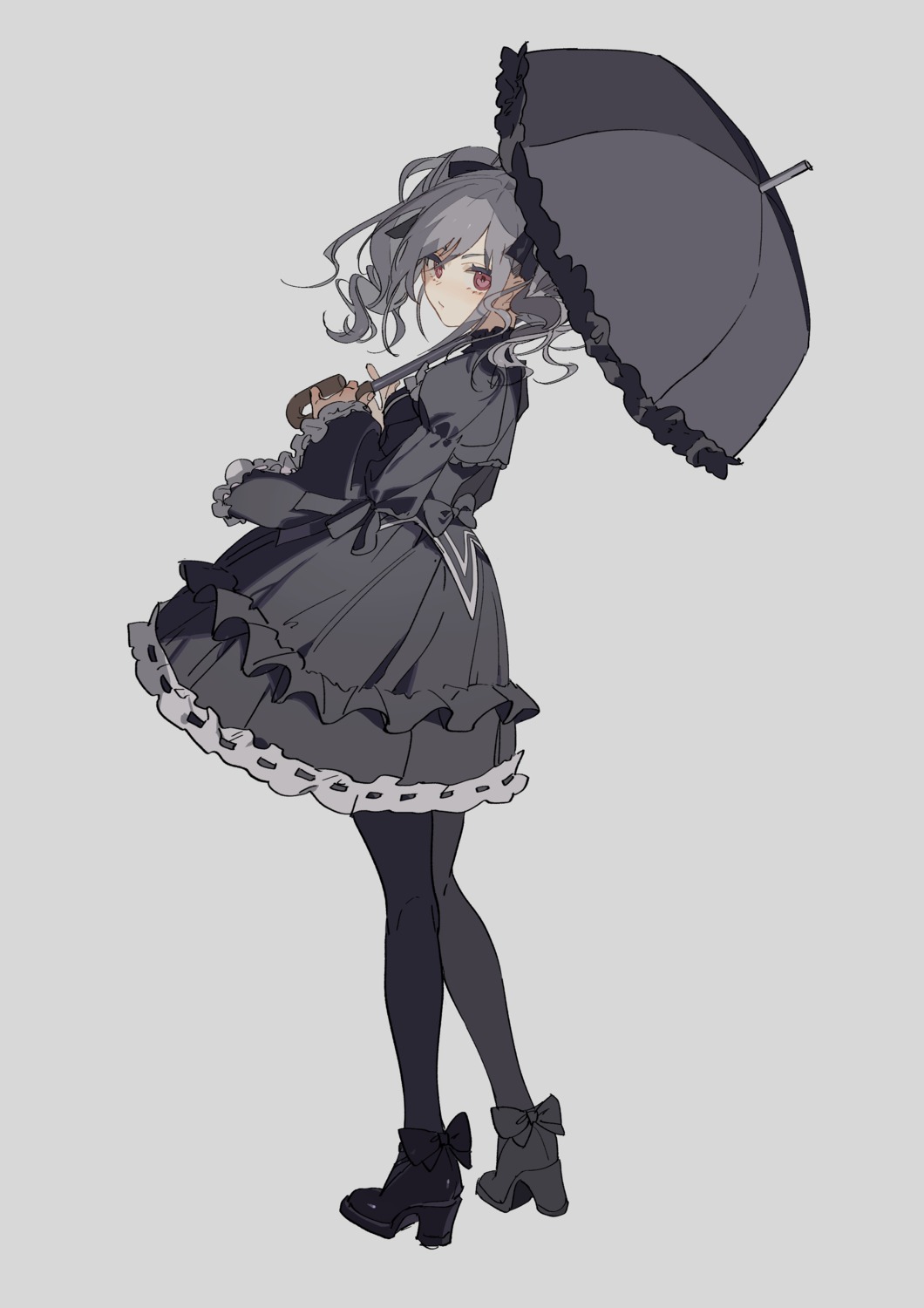 dress gothic_lolita heels kanzaki_ranko lolita_fashion the_idolm@ster the_idolm@ster_cinderella_girls umbrella zhibuji_loom