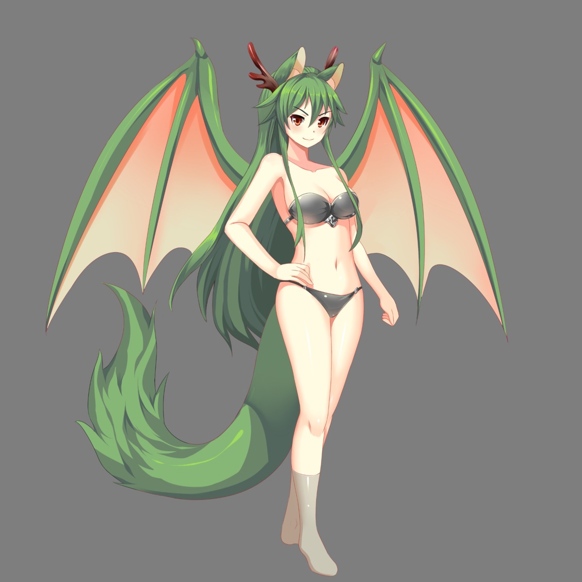 animal_ears bikini cleavage horns serment_-_contract_with_a_devil swimsuits tagme tail transparent_png wings