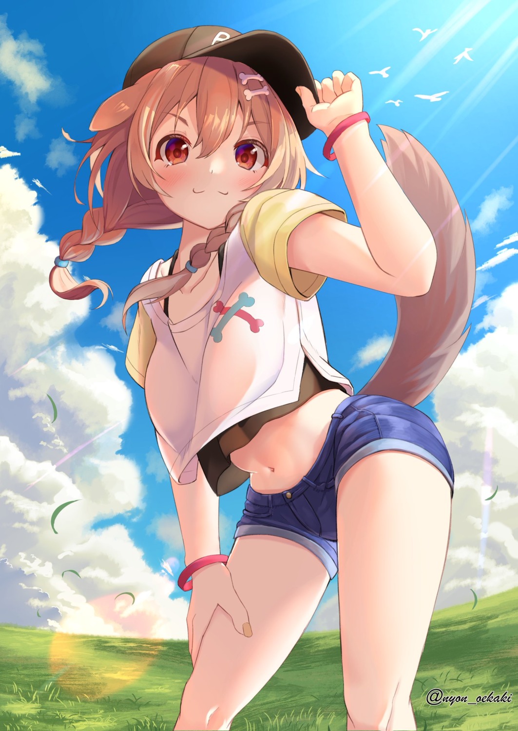 animal_ears hololive hololive_gamers inugami_korone inumimi nyon_oekaki tail