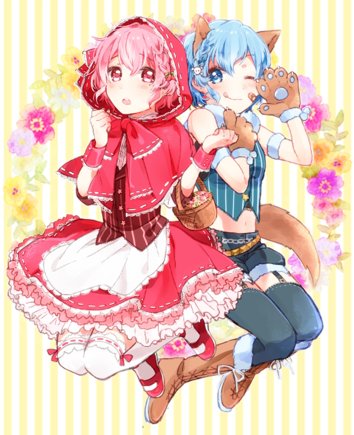 animal_ears dorothy_west dress leona_west mgmgkyun pripara stockings tail thighhighs trap