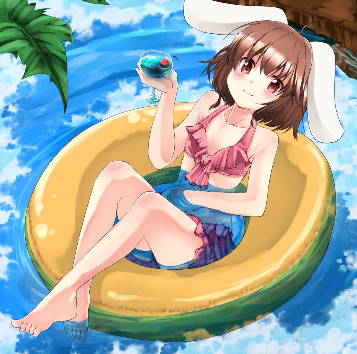 animal_ears bunny_ears inaba_tewi swimsuits touhou