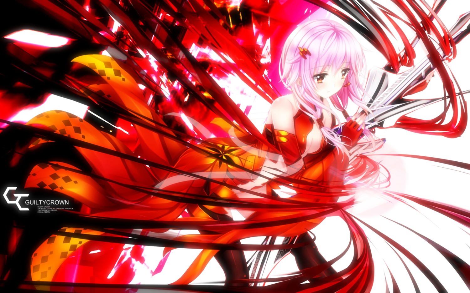 cleavage guilty_crown swordsouls yuzuriha_inori