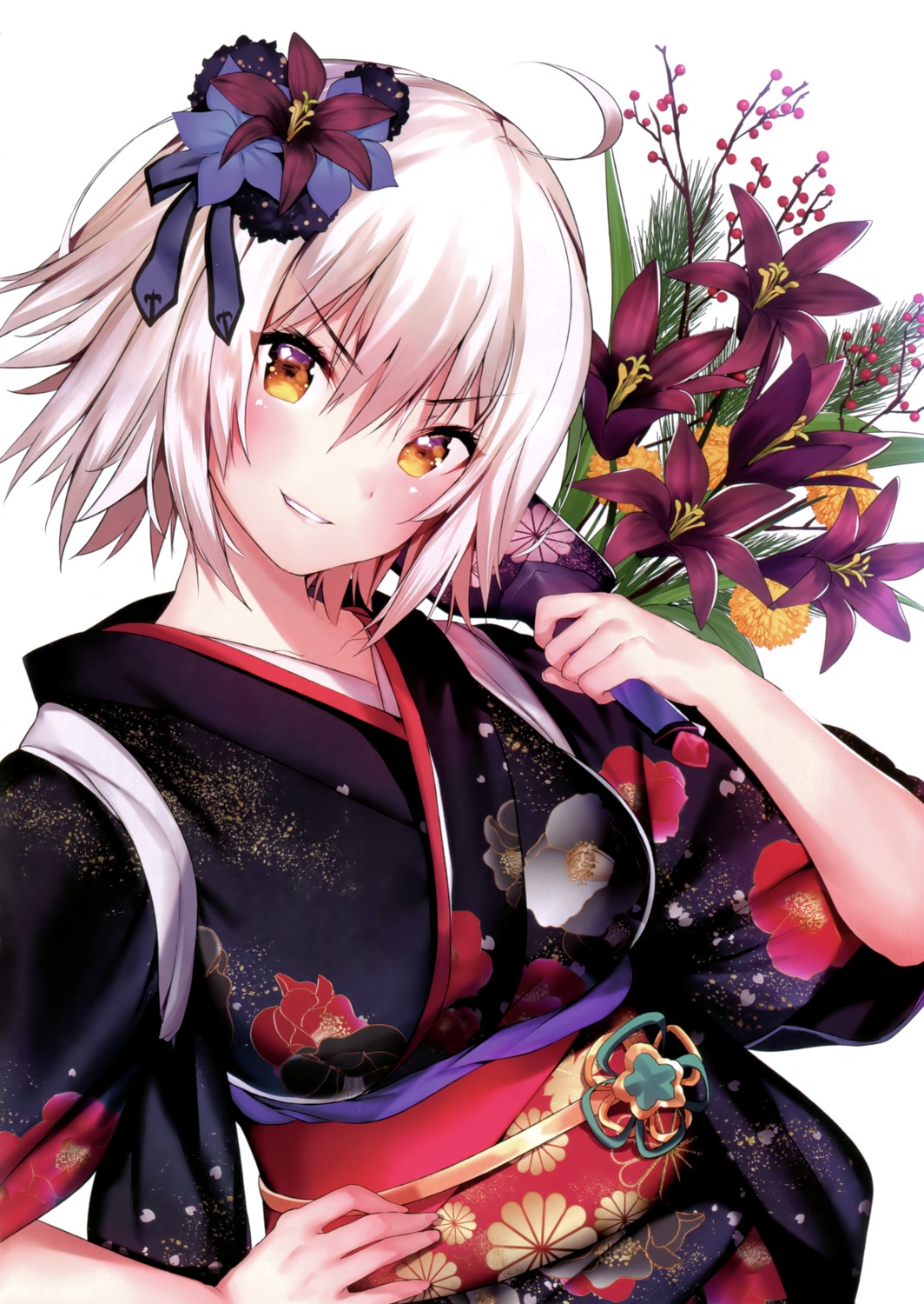 fate/grand_order jeanne_d'arc jeanne_d'arc_(alter)_(fate) kimono matarou