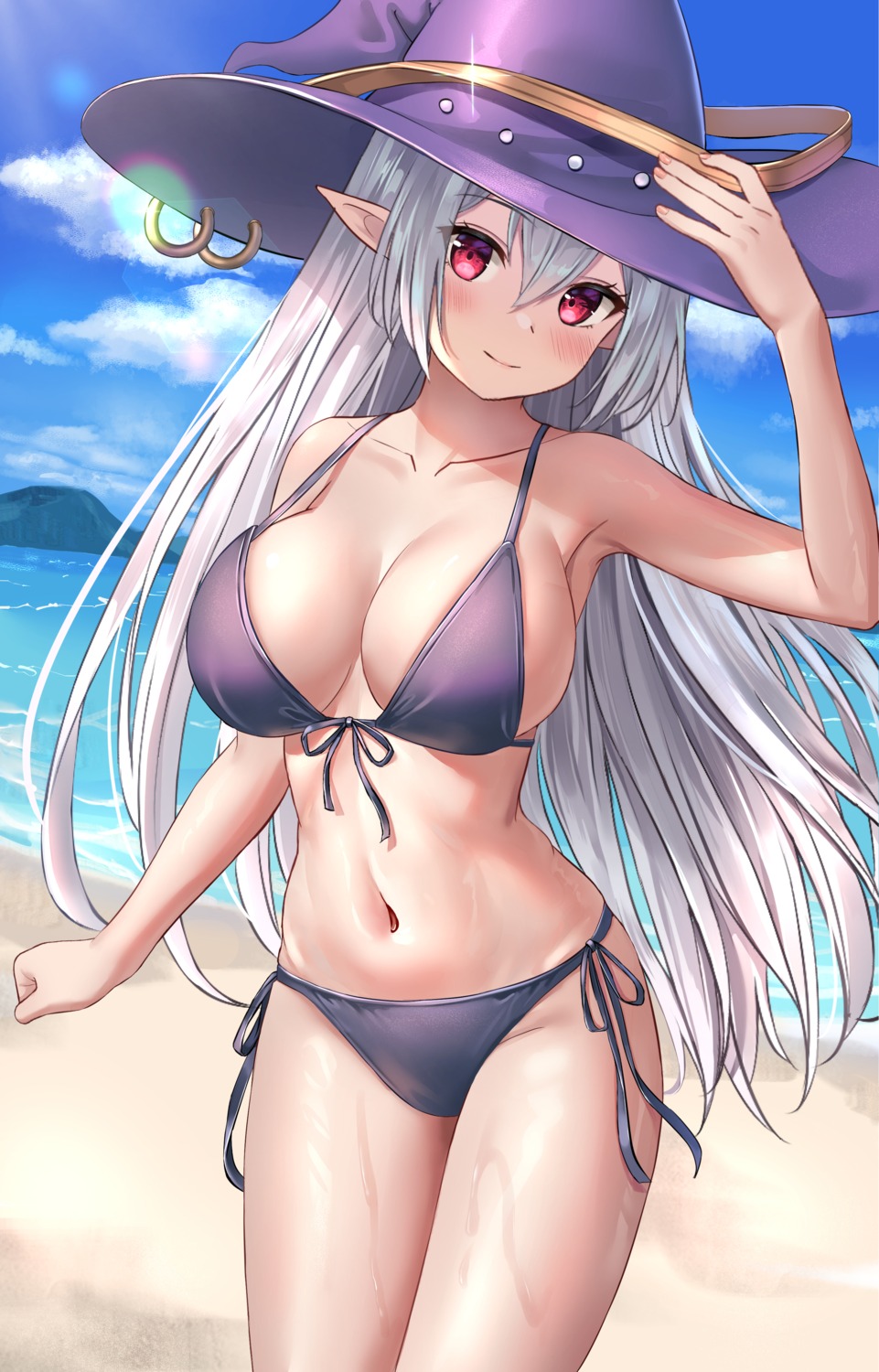 bikini nay pointy_ears swimsuits witch