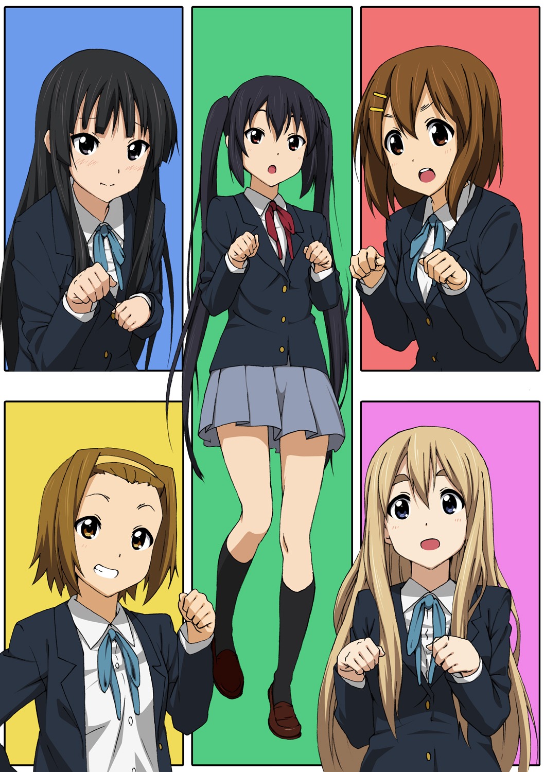 akiyama_mio hirasawa_yui iyakun k-on! kotobuki_tsumugi nakano_azusa seifuku tainaka_ritsu