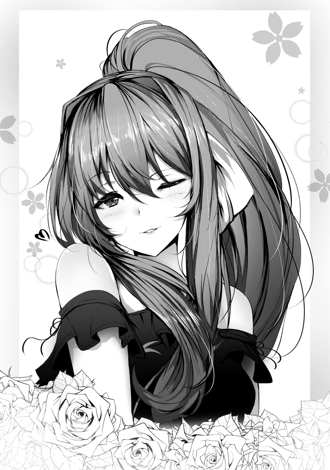 doki_doki_literature_club! monika_(doki_doki_literature_club!) monochrome tsukimaru