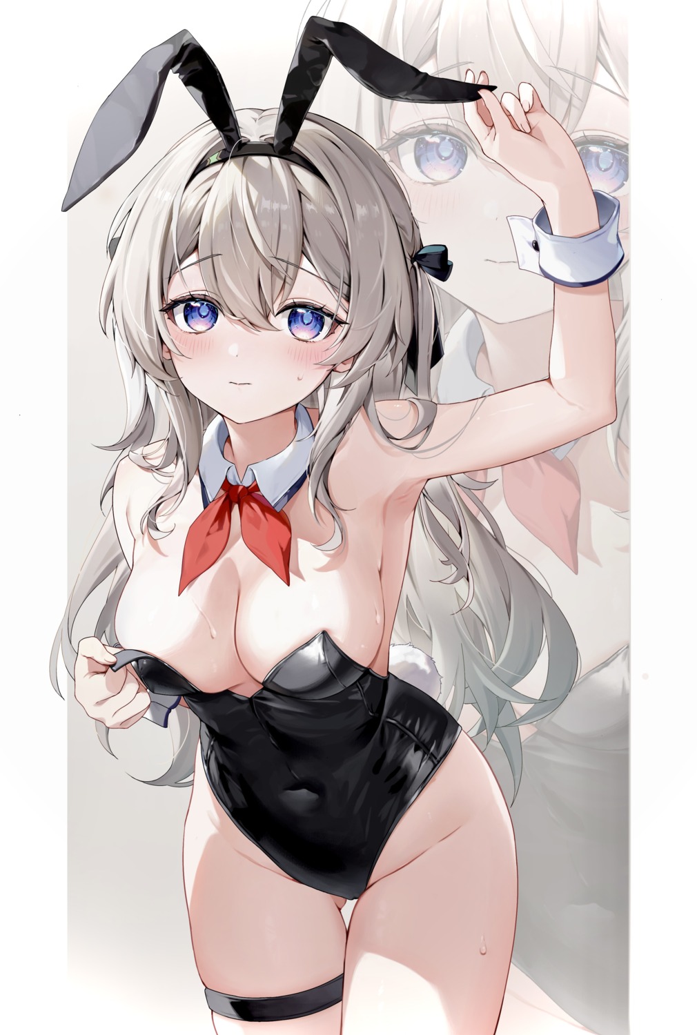 animal_ears bunny_ears bunny_girl firefly garter hinagikumonnme honkai:_star_rail no_bra tail undressing wet