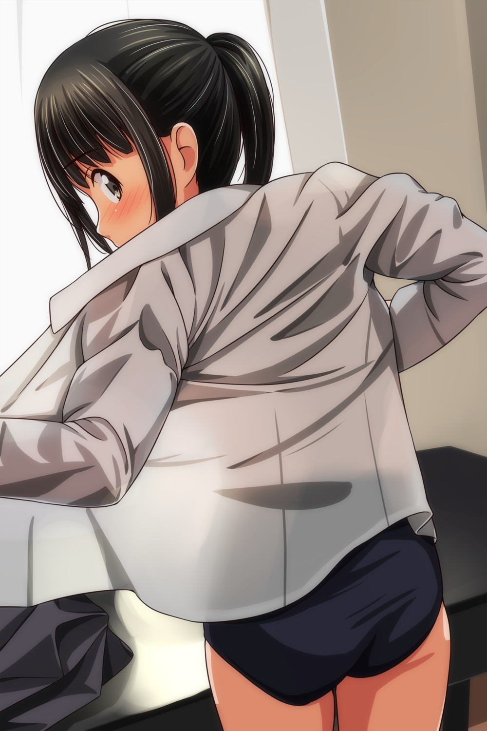 ass buruma loli matsunaga_kouyou see_through seifuku undressing