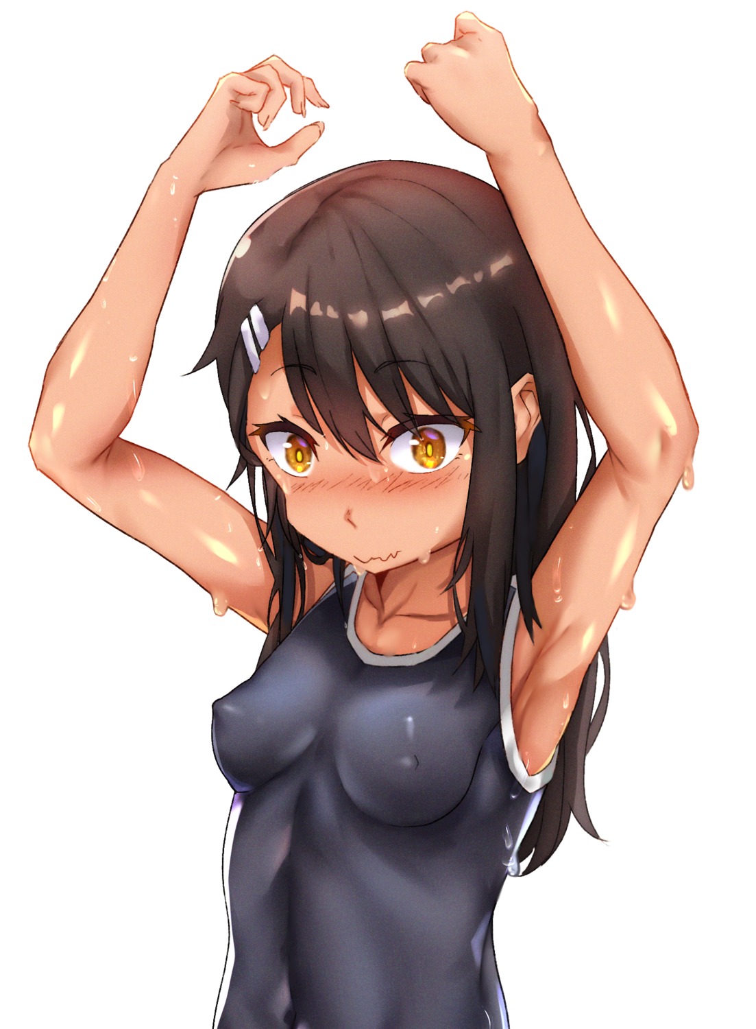 erect_nipples ijiranaide_nagatoro-san imes nagatoro_hayase school_swimsuit swimsuits wet