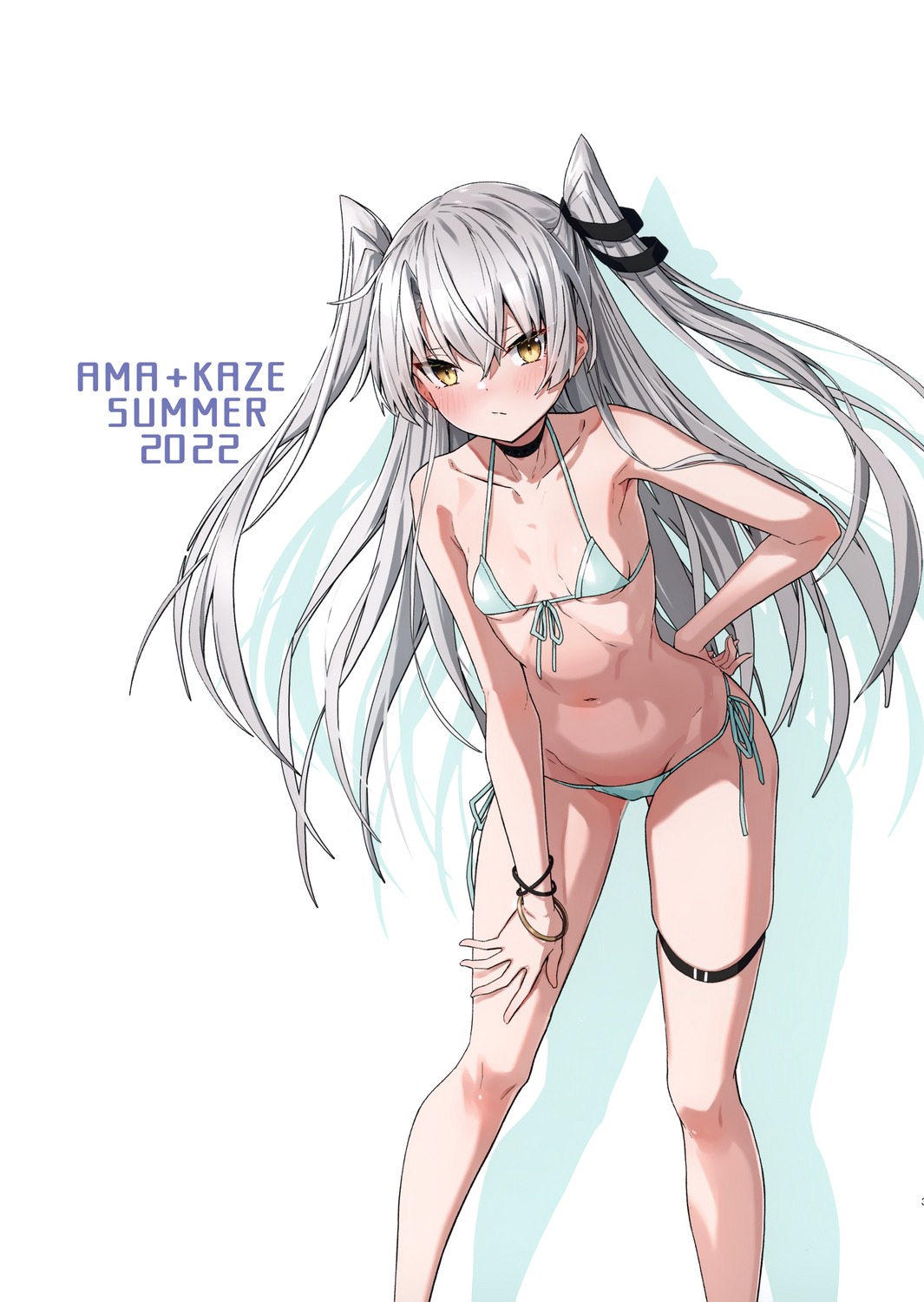 amatsukaze_(kancolle) bikini garter kantai_collection swimsuits takanashi_kei_(hitsujikan)