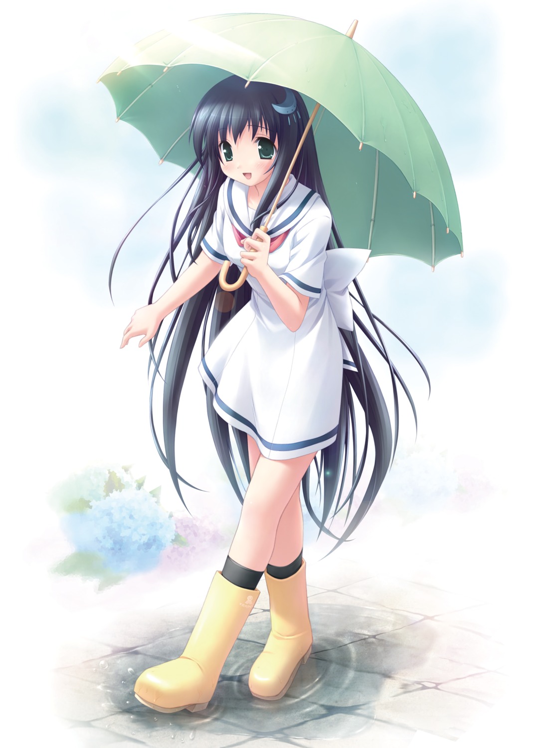 amesarasa chiyokawa_rin cuffs digital_version kantoku seifuku umbrella