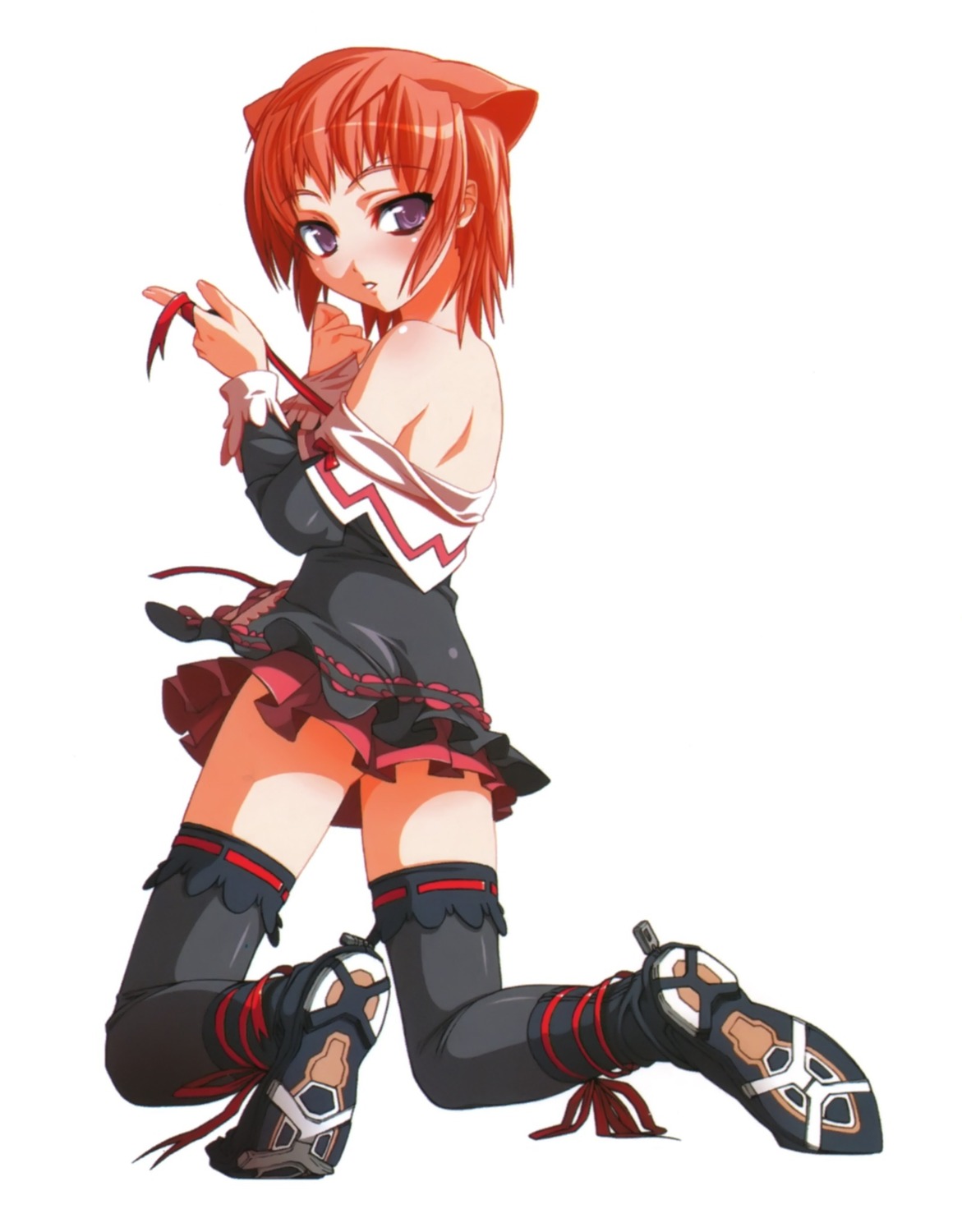 animal_ears demonbane ennea nitroplus niθ seifuku thighhighs undressing