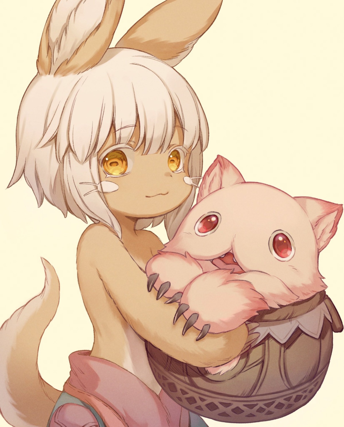 animal_ears choke_(amamarin) made_in_abyss nanachi tail