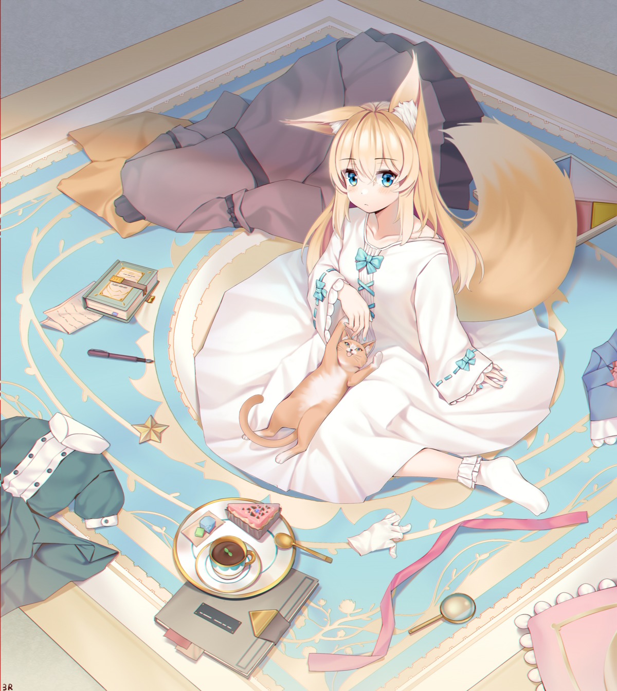 animal_ears can_ge_dao dress kitsune neko tail