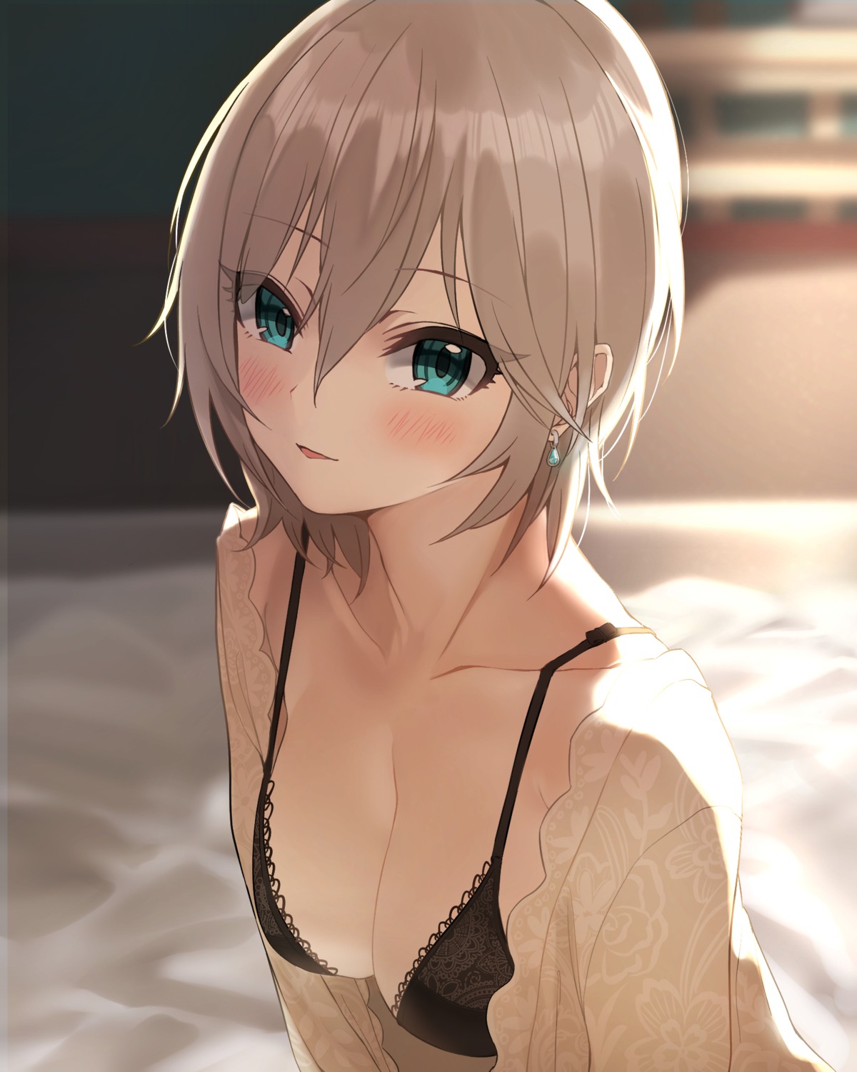 anastasia_(idolm@ster) applepie_(12711019) bra open_shirt the_idolm@ster the_idolm@ster_cinderella_girls