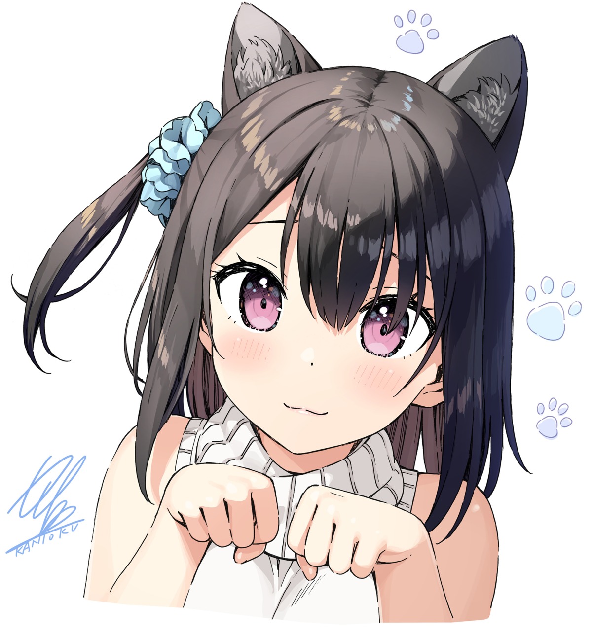 animal_ears kantoku nekomimi shizuku_(kantoku) sweater