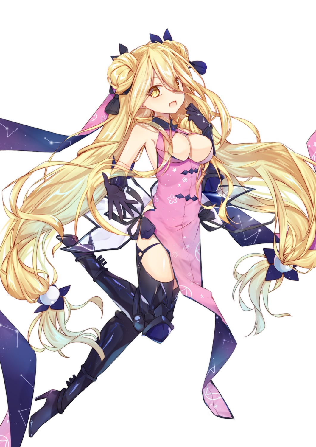 armor chinadress date_a_live heels hoshimiya_mukuro mo_(pixiv9929995) no_bra possible_duplicate thighhighs