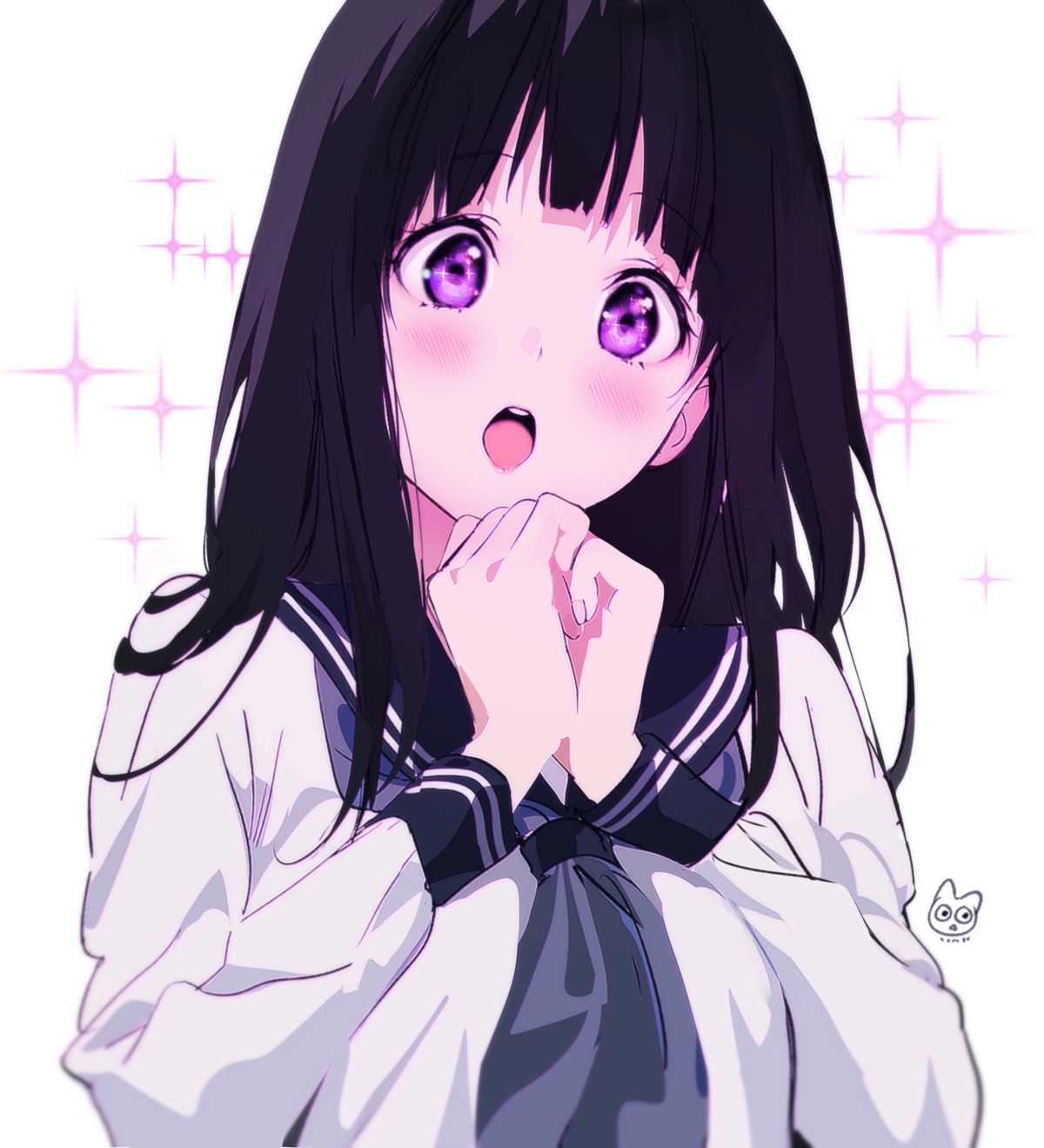 chitanda_eru hyouka mery_(yangmalgage) seifuku sketch