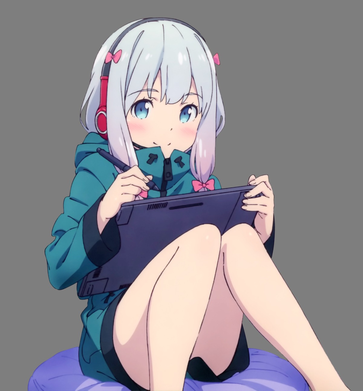 eromanga-sensei headphones izumi_sagiri kobayashi_shinpei transparent_png