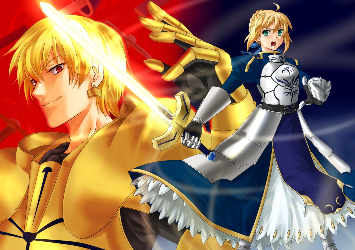 armor fate/stay_night gilgamesh_(fsn) rmssre saber sword