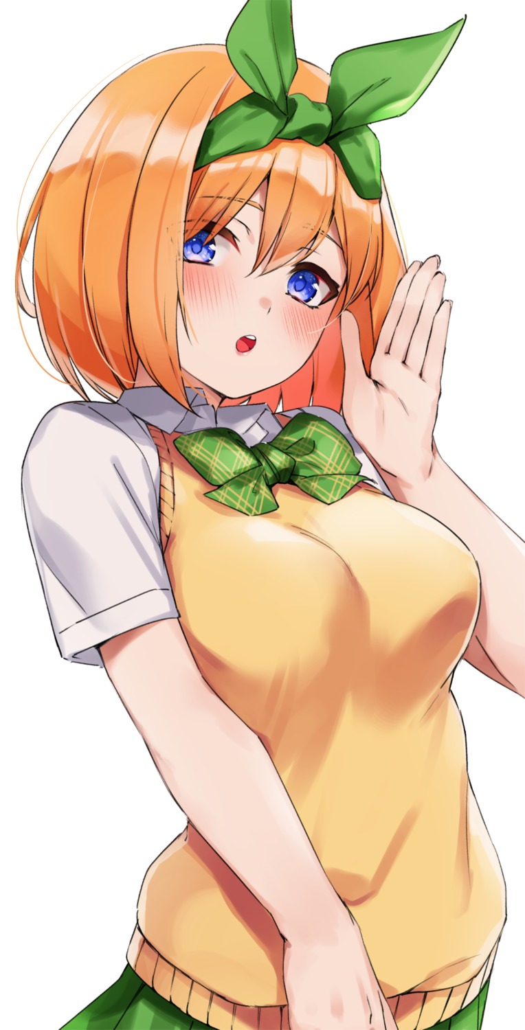 5-toubun_no_hanayome hachiroku_(hatirokusann86) nakano_yotsuba seifuku sweater