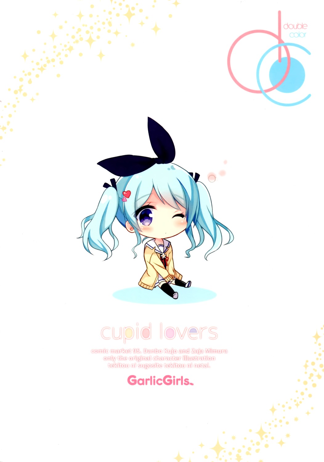 chibi garlicgirls seifuku sweater tagme thighhighs