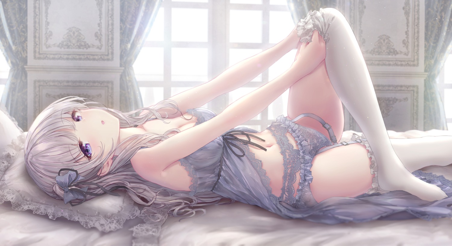 garter_belt lingerie missile228 no_bra pantsu stockings thighhighs