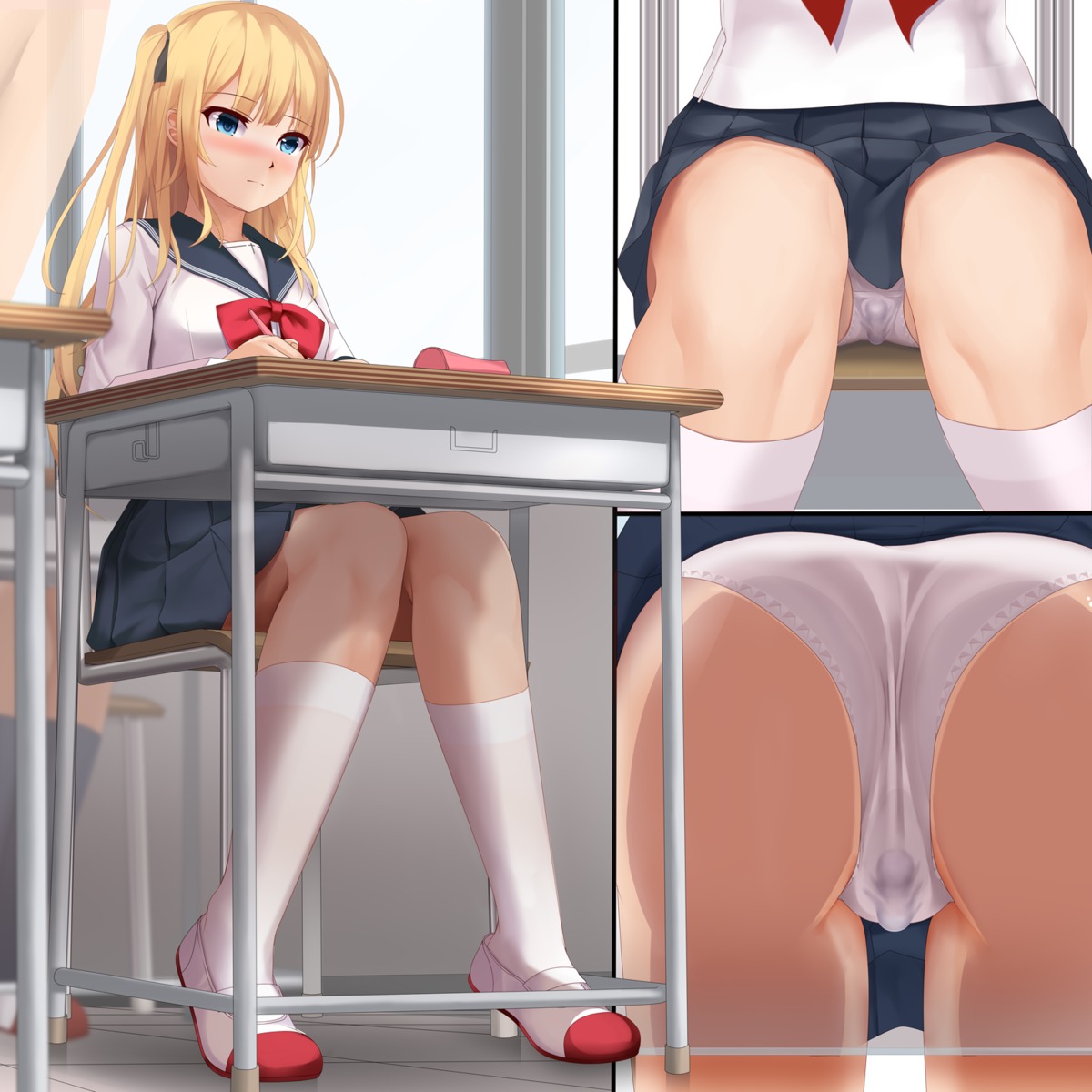 ass eto pantsu seifuku skirt_lift vibrator