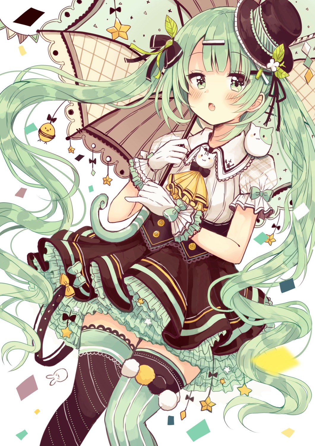 dress lolita_fashion sakura_oriko thighhighs umbrella