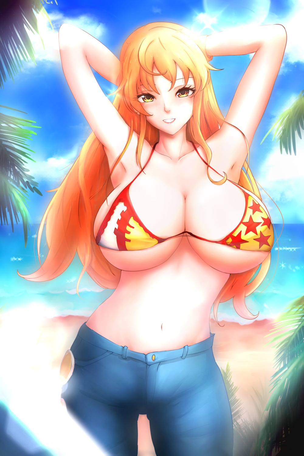 bikini_top edwardapcychu erect_nipples nami one_piece swimsuits