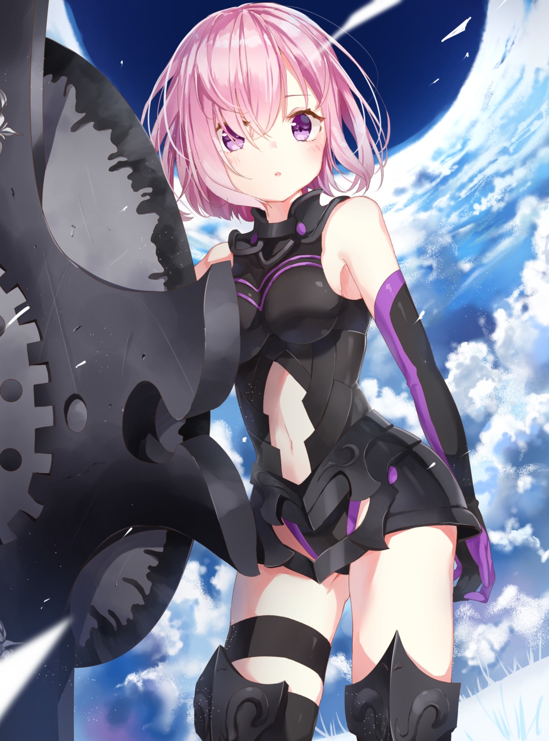 armor fate/grand_order garter jimmy mash_kyrielight thighhighs