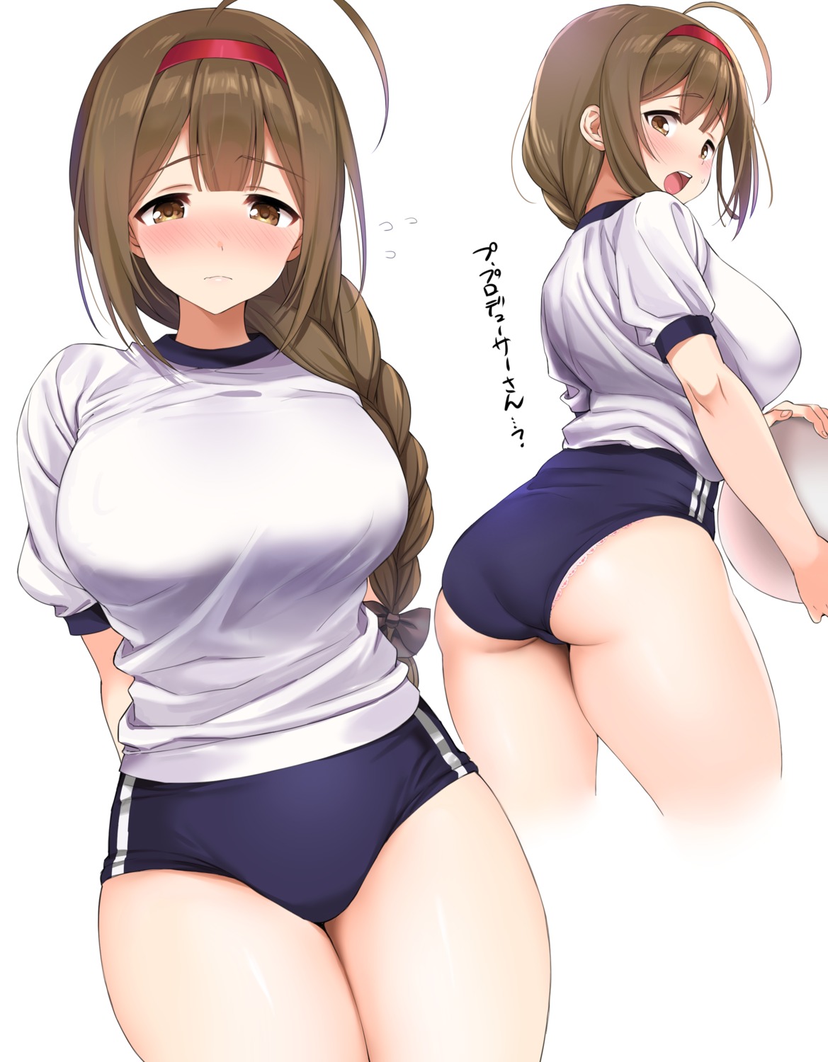 ass buruma gym_uniform kuwayama_chiyuki natsu_(nattiyann) pantsu the_idolm@ster the_idolm@ster_shiny_colors