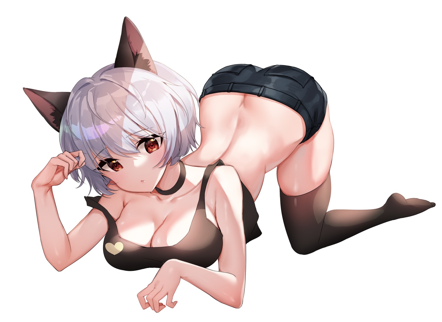 animal_ears no_bra picter thighhighs