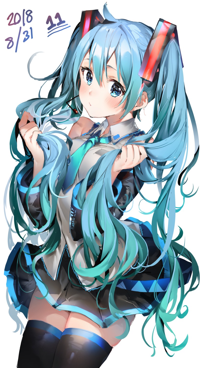 hatsune_miku thighhighs umibouzu vocaloid