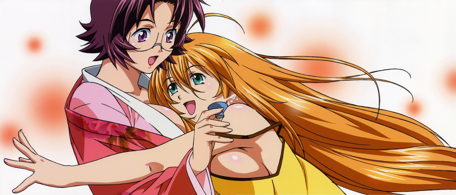 cleavage goei ikkitousen ikkitousen~dragon_destiny~ kimono megane no_bra sake sonsaku_hakufu