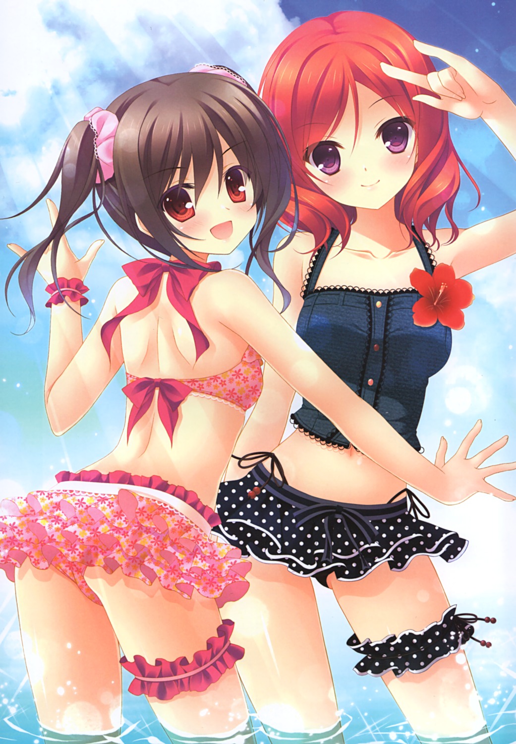 bikini love_live! nishikino_maki swimsuits tagme yazawa_nico