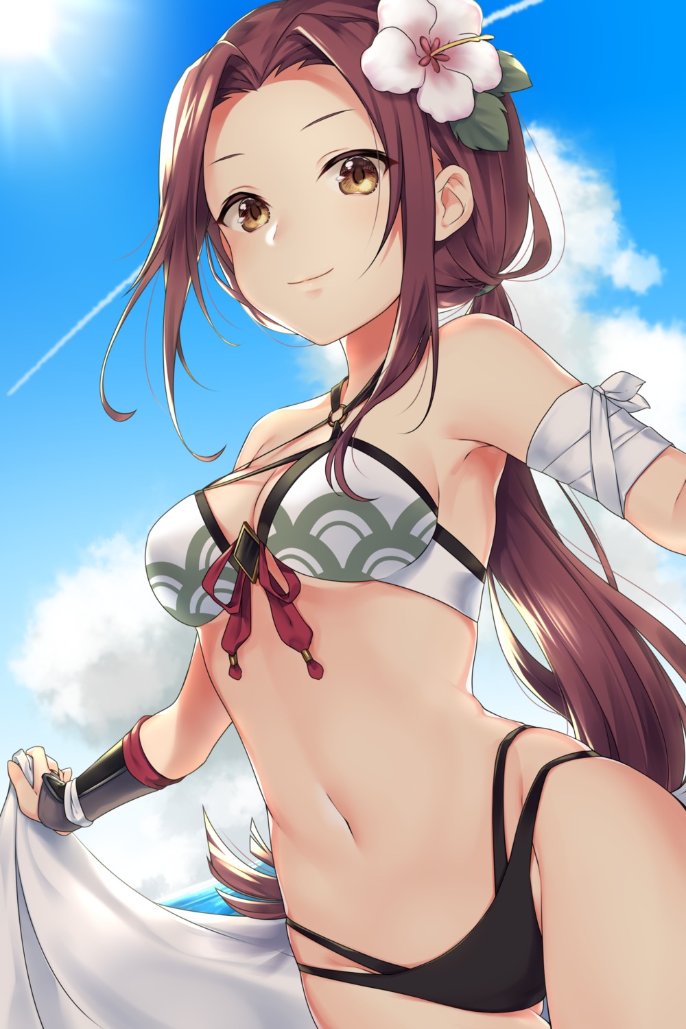 bikini cleavage ken_pyatsu princess_connect! princess_connect!_re:dive swimsuits tachiarai_ruka