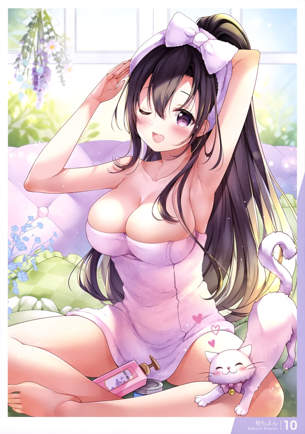 neko sakura_moyon towel