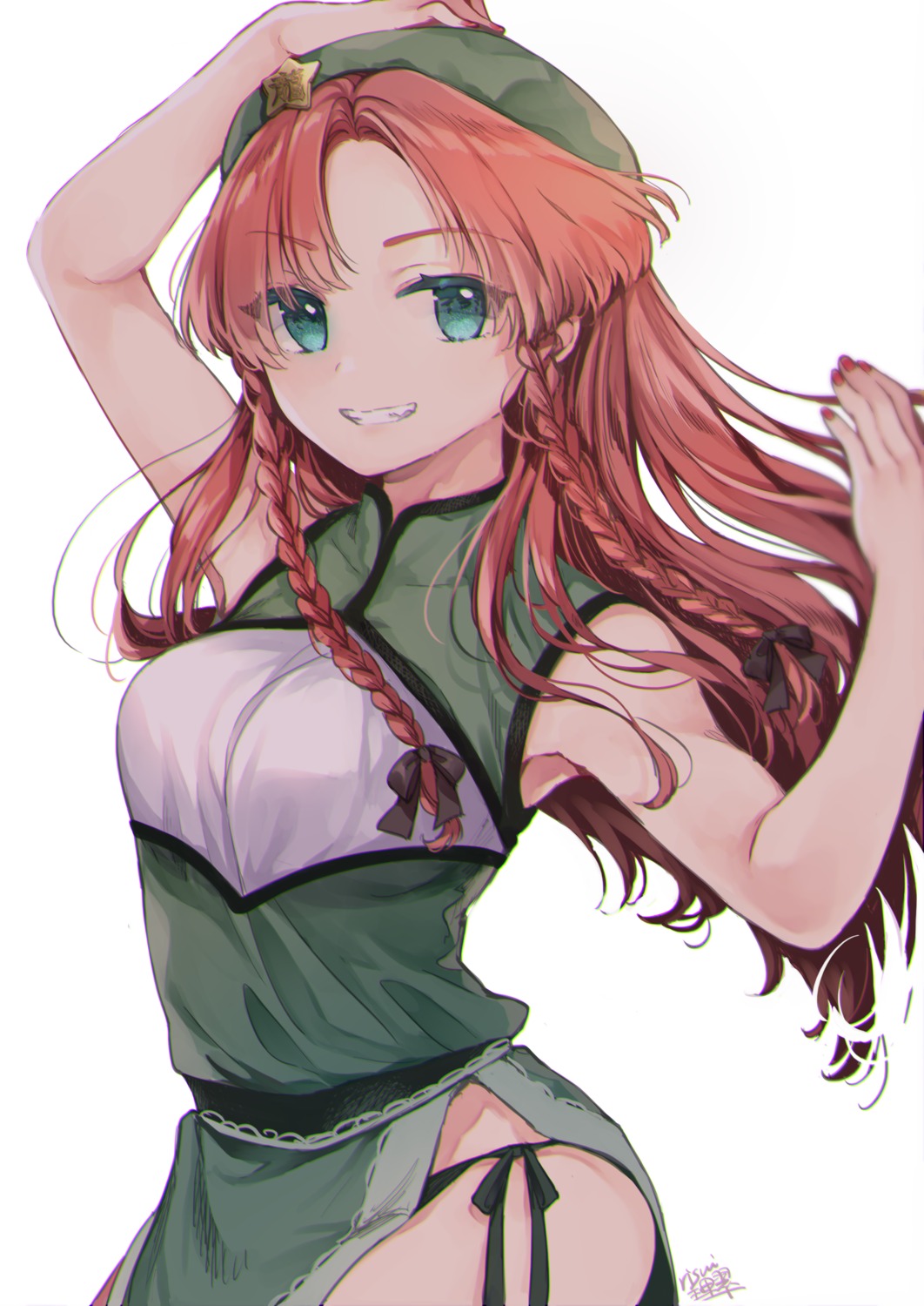 chinadress hong_meiling pantsu risui string_panties touhou