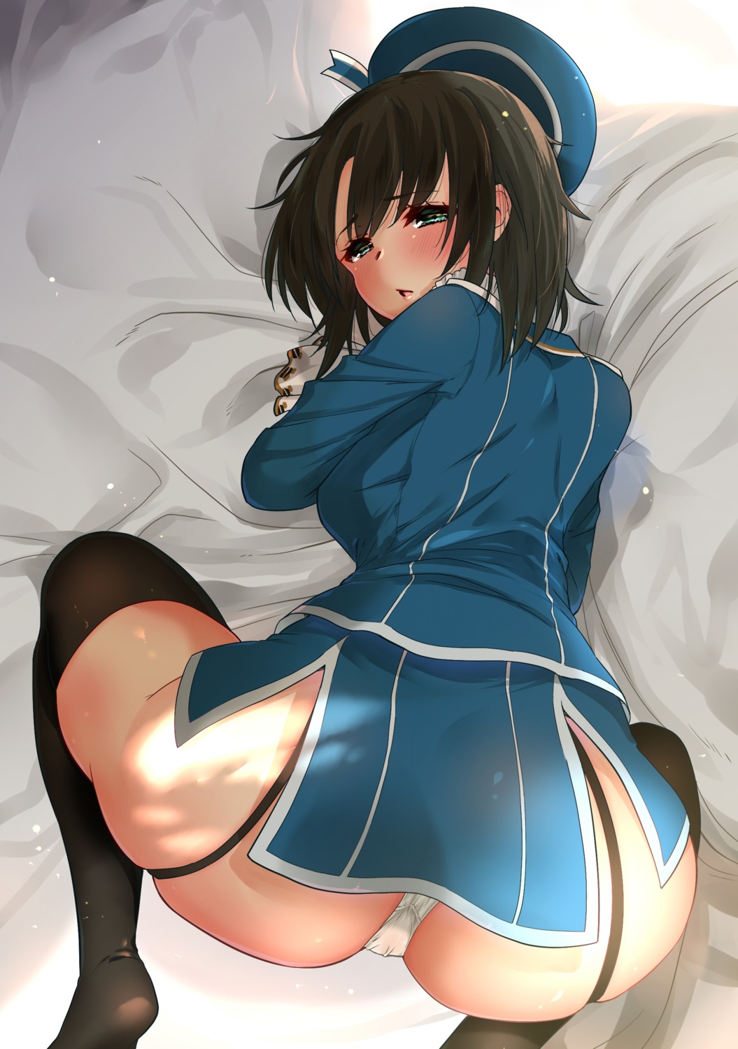 ass kantai_collection pantsu sarfata stockings takao_(kancolle) thighhighs uniform