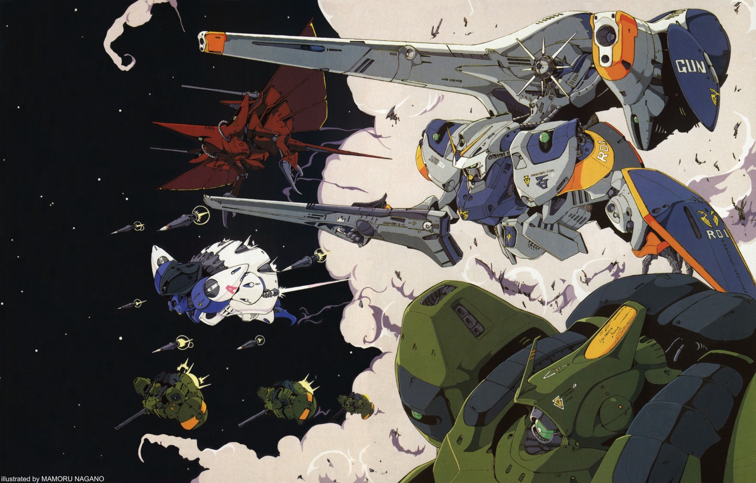 gundam mecha nagano_mamoru zeta_gundam