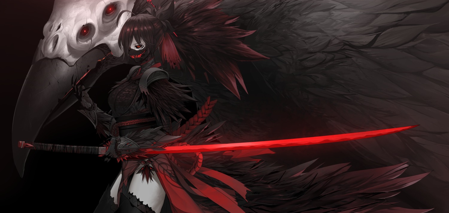 dishwasher1910 raven_branwen rwby sword thighhighs