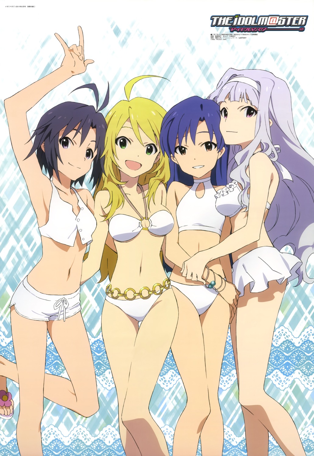 bikini hoshii_miki iizuka_haruko kikuchi_makoto kisaragi_chihaya shijou_takane swimsuits the_idolm@ster