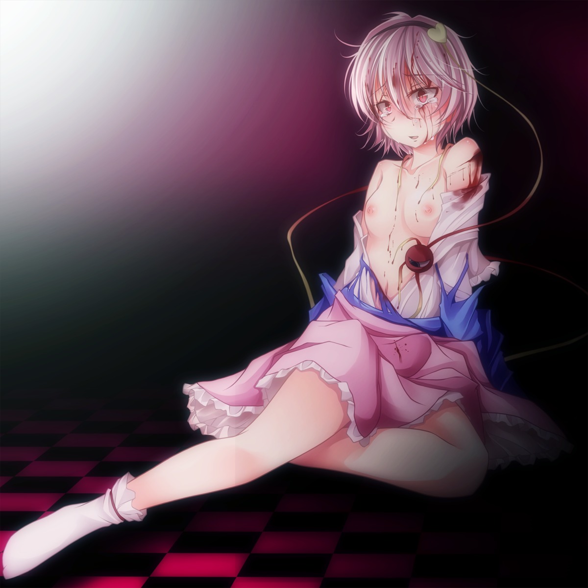 blood breasts komeiji_satori nipples no_bra s-syogo touhou