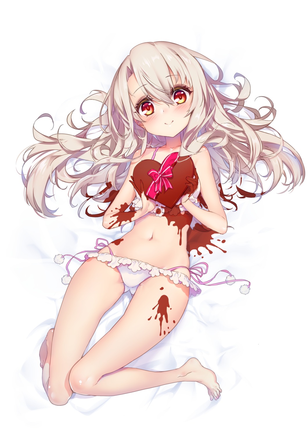 bikini cream fate/kaleid_liner_prisma_illya fate/stay_night hong_(white_spider) illyasviel_von_einzbern loli swimsuits valentine