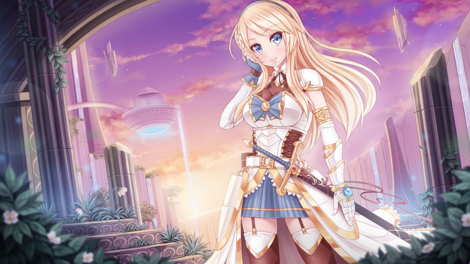 armor crystalline leanna_dawn stockings sunimu sword thighhighs